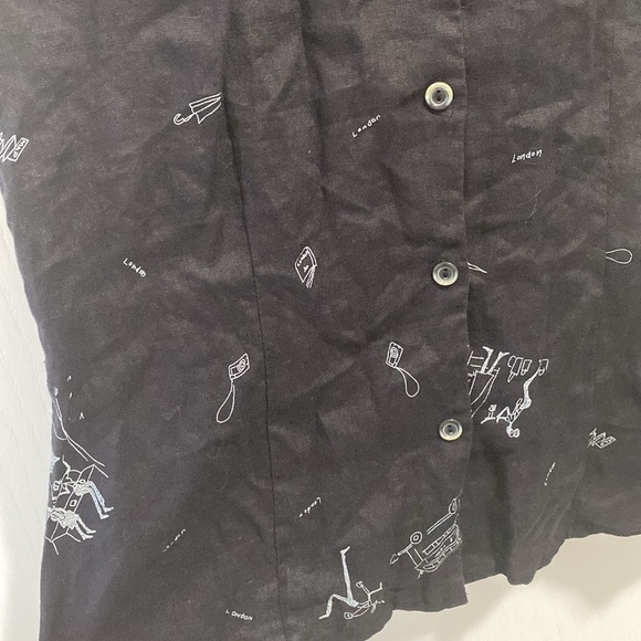 Vintage Rafaella 100% Linen Sleeveless Top Button Up Top - Picture 5 of 15